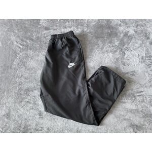 Nike Windbreaker Track Pants Blue Tag Mens Size XXL Nike Spell Out Black READ